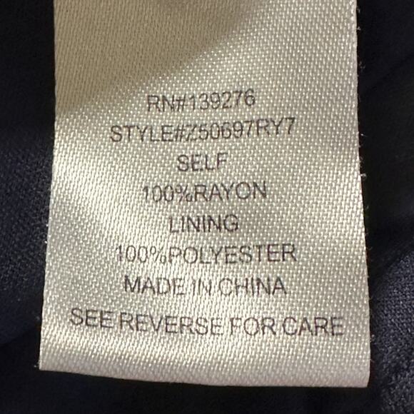 Daniel Rainn | Large | Double-V Faux Wrap Tie Waist Cap Sleeve Pocketed Dress - Picture 10 of 11